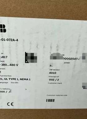 议价ABB变频器ACS550-01-072A-4，99新仅测试。