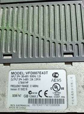 议价台达变频器 VFD007E43T