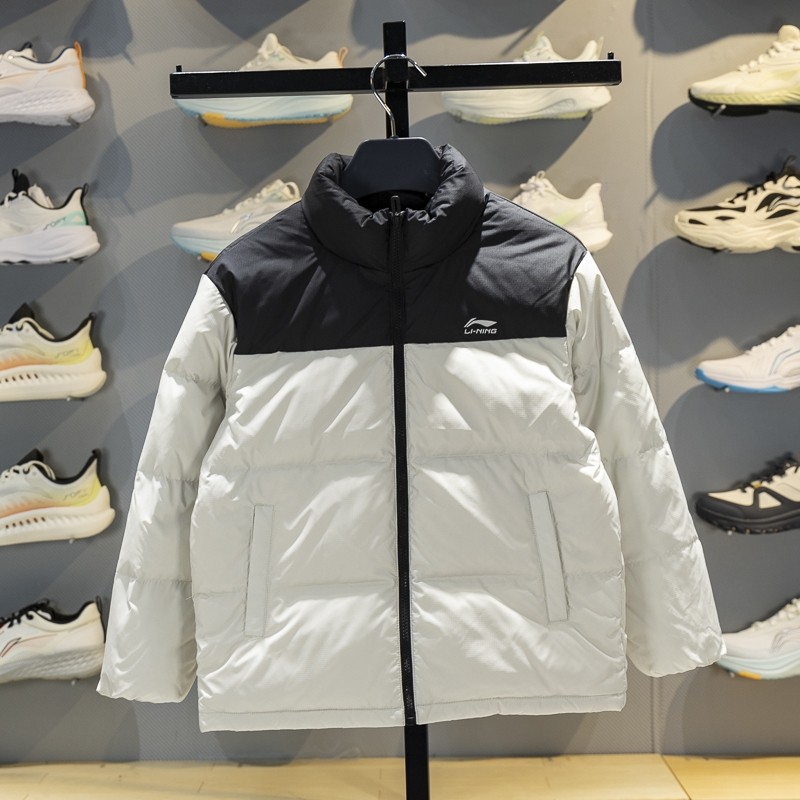 李宁童装短款羽绒服2025冬季男女大童宽松立领防泼水外套YYMV091,运动服/休闲服装,运动羽绒服,淘宝优惠券,粉丝福利购,淘宝优惠卷