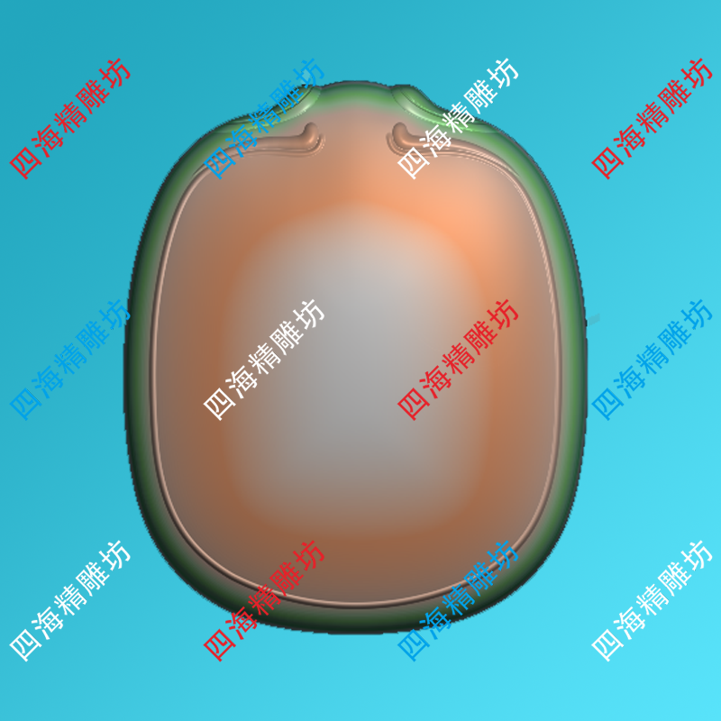 A-904圆牌jdp格式精雕图鼓面素面牌平安无事牌挂件JDP浮雕苹果牌 - 实物图