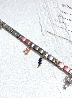 意大利模块手链应援汪苏泷定制名字字母话筒音符闪电星星吊坠