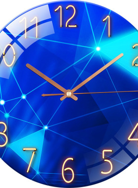 跨境2D卧室静音石英壁钟墙贴钟高颜值挂钟家用时钟厂家钟表批发