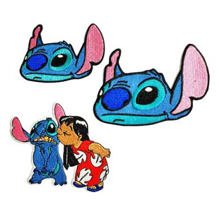 新款 卡通 星际宝贝 史迪奇 Stitch 刺绣布贴 衣服帽子烫熨魔术贴