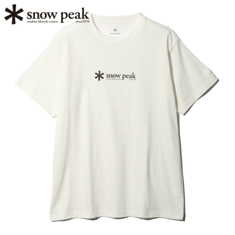 日本snowpeak雪峰logo短袖T恤棉
