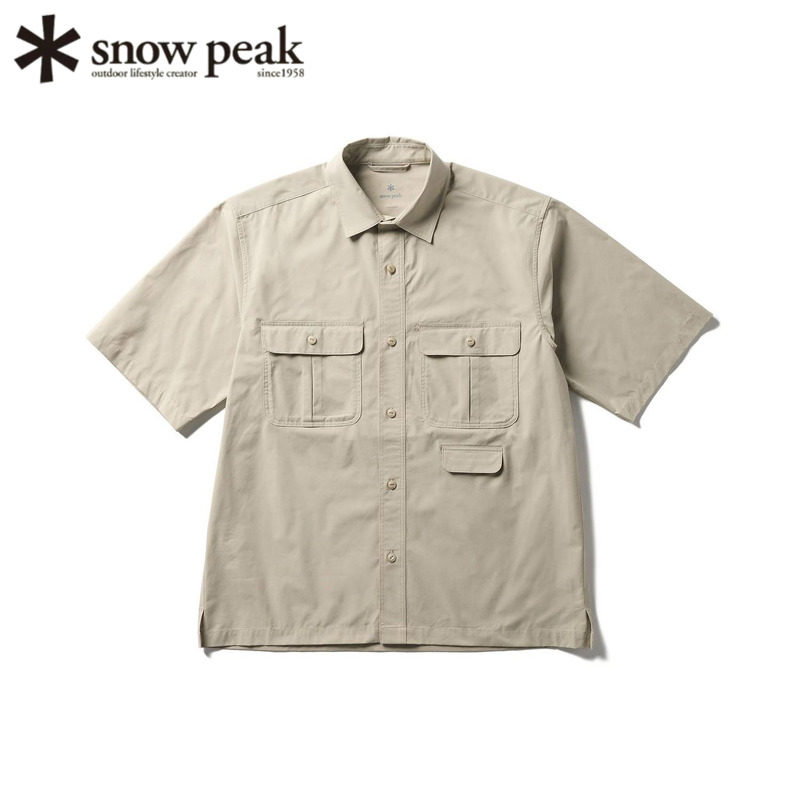 日本snowpeak雪峰轻量短袖衬衫T