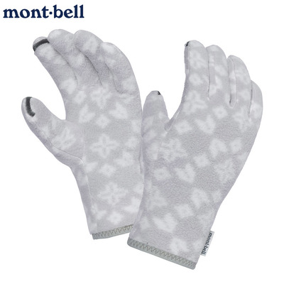 montbell印花手套轻量保暖秋冬