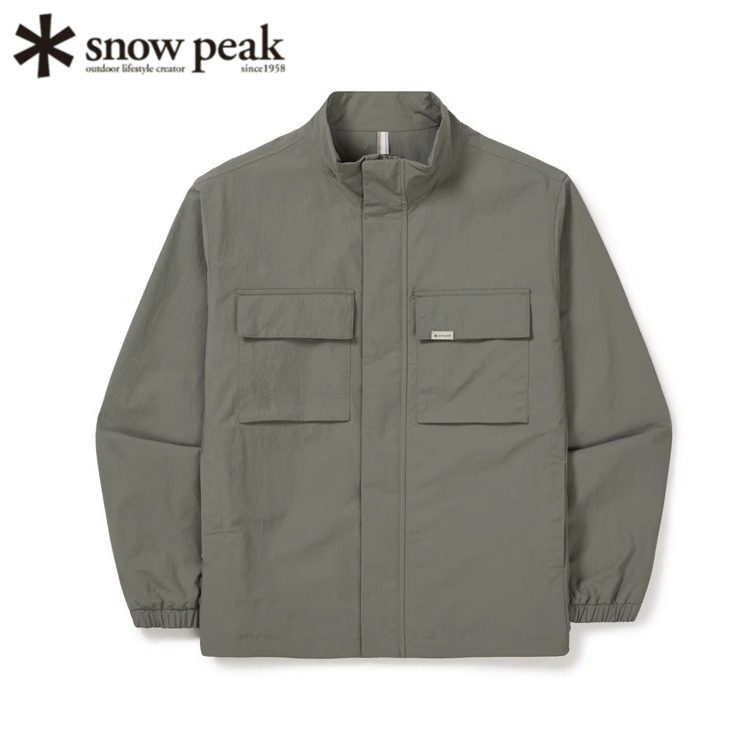 日本代购Snow Peak雪峰24年新款立领风衣男户外休闲防水机能外套