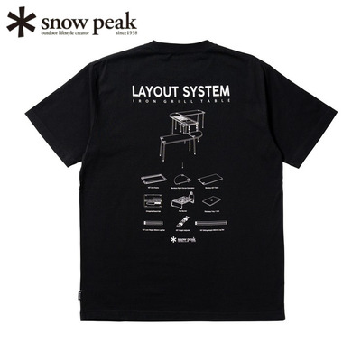 日本snowpeak雪峰短袖印花T恤棉