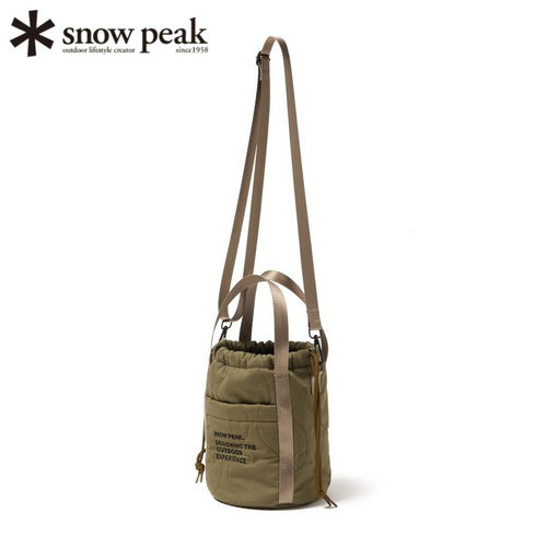 日本snowpeak雪峰抽绳单肩小包