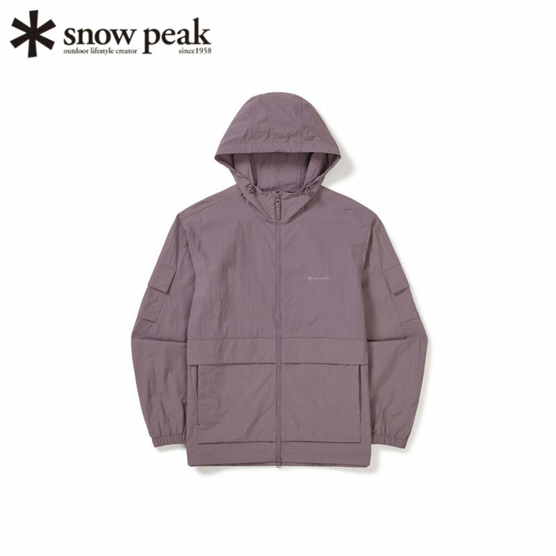 日本代购snowpeak雪峰口袋风衣男士连帽外套防风防水轻量户外2025