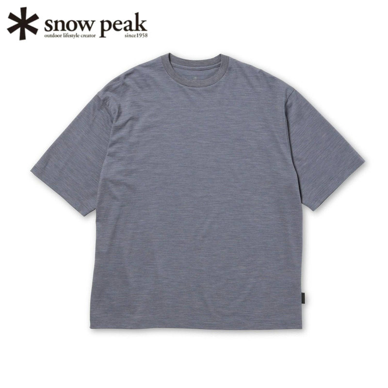 日本snowpeak雪峰羊毛短袖T恤衫