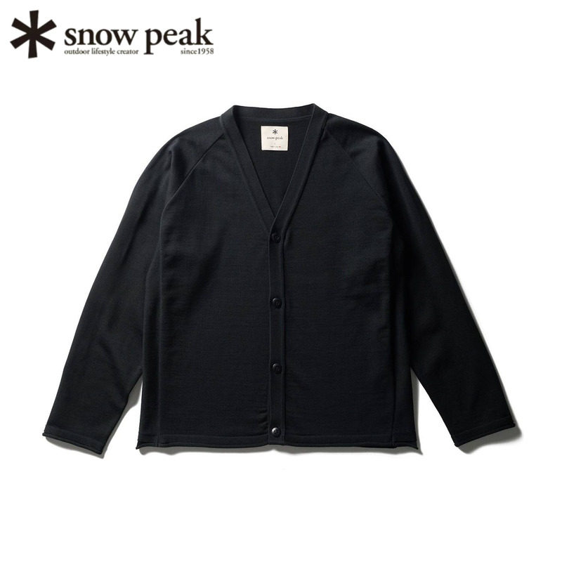 日本snowpeak雪峰V领针织开衫衣