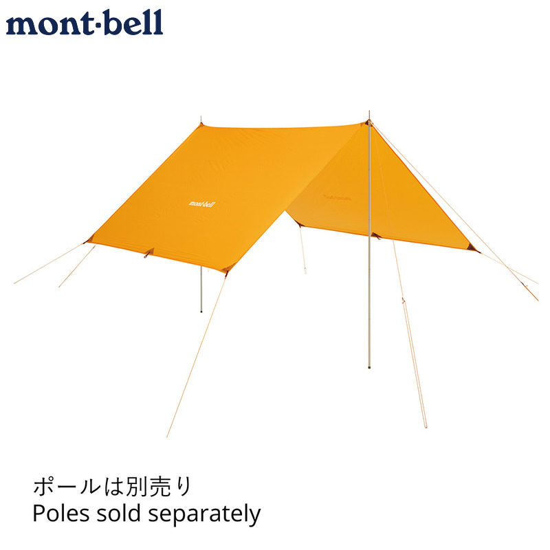 日本代购montbell超轻天幕帐篷户外露营遮阳防晒野餐幕布棚防雨