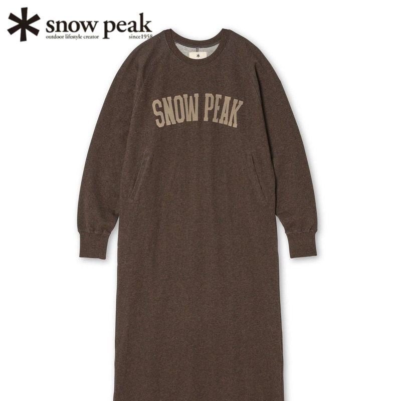 日本snowpeak雪峰印花连衣裙女