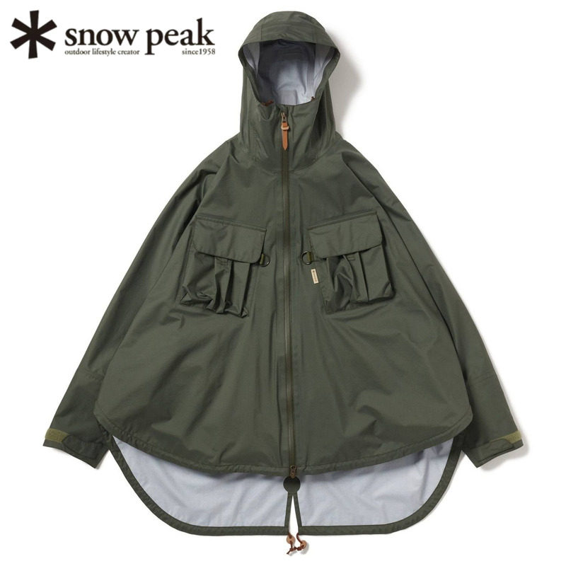 日本snowpeak雪峰连帽雨衣轻量