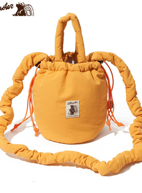 日本代购Cobmaster抽绳单肩包女士手提包便携收纳小水桶包背包