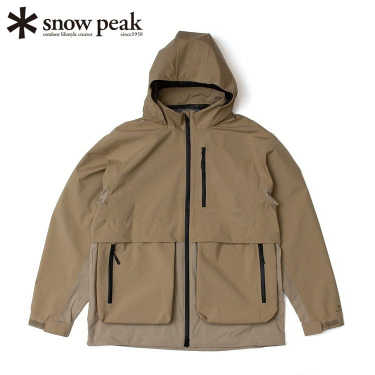 日本snowpeak雪峰冲锋衣长袖雨衣