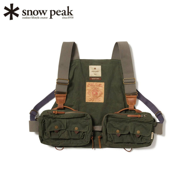 日本snowpeak雪峰飞钓口袋背心