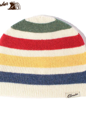 日本代购Cobmaster针织帽羊毛户外休闲条纹冬季保暖毛线帽