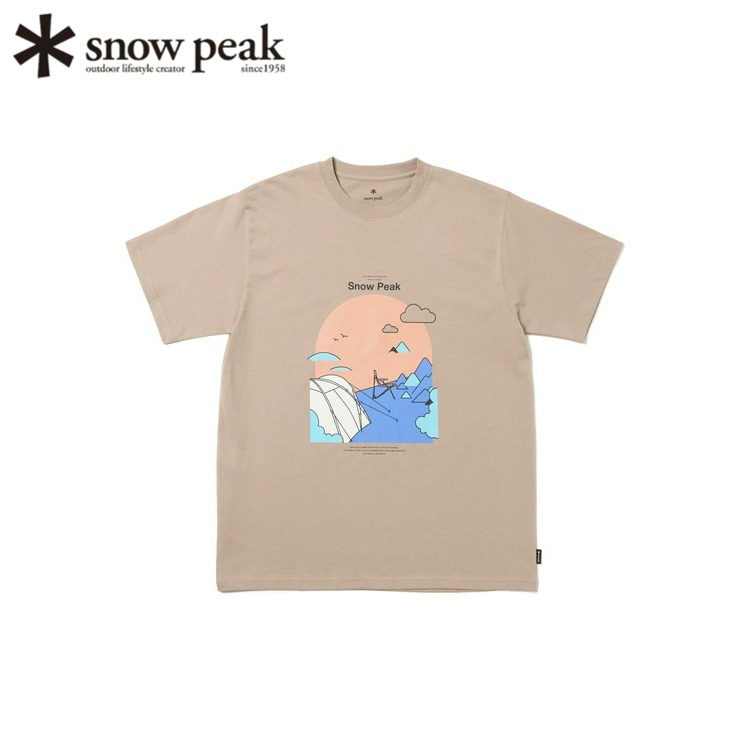 日本snowpeak雪峰短袖露营印花T图片