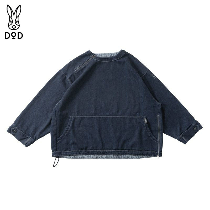 DOD牛仔衫圆领长袖露营男女同款