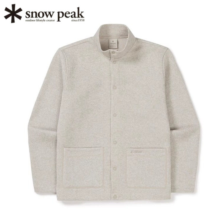 日本代购Snow Peak雪峰24年新款针织开衫男士户外休闲秋冬立领