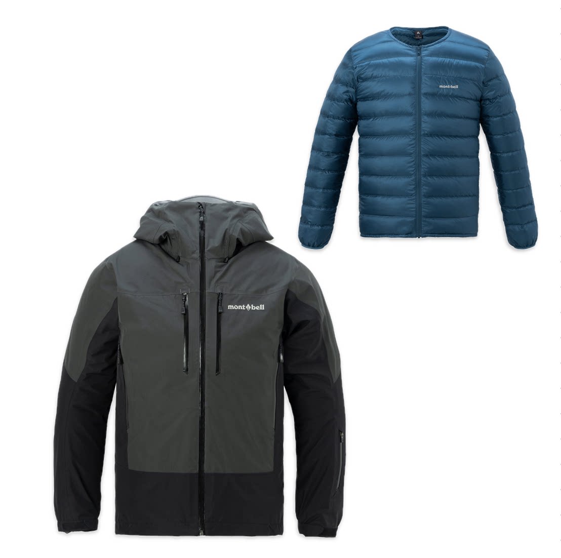 montbell3合一滑雪服羽绒保暖