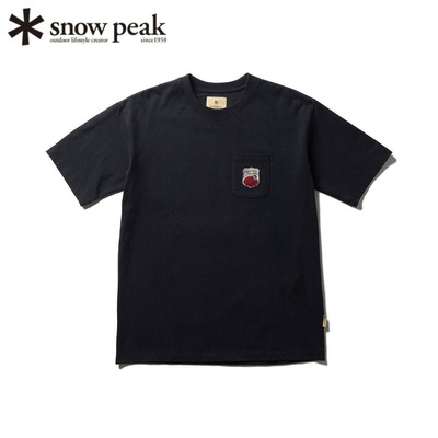 日本snowpeak雪峰logo短袖T恤衫