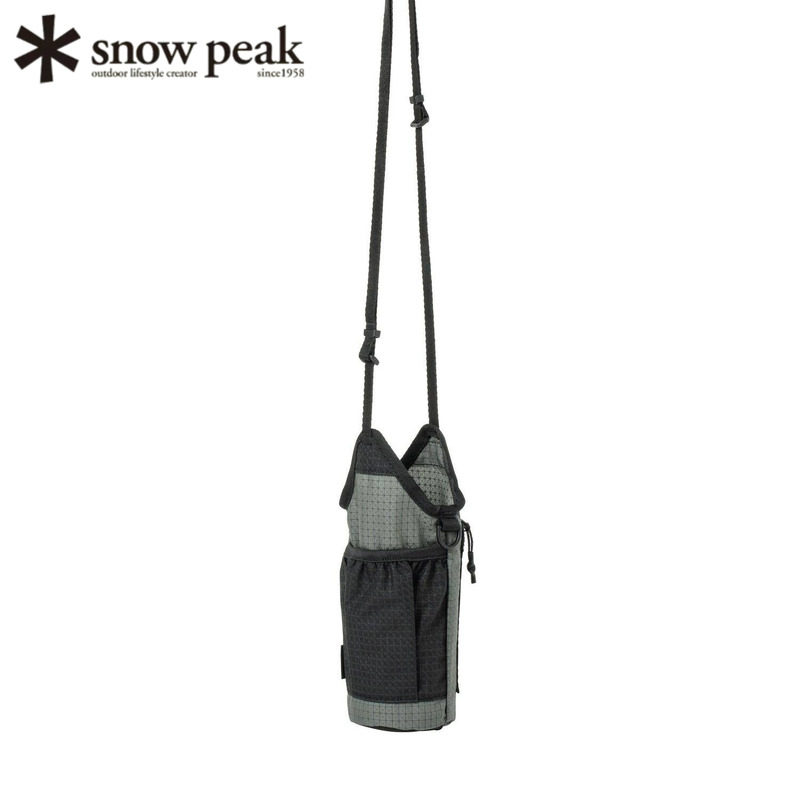 日本代购snowpeak雪峰水杯套水瓶套单肩挂脖小袋户外日常2026新