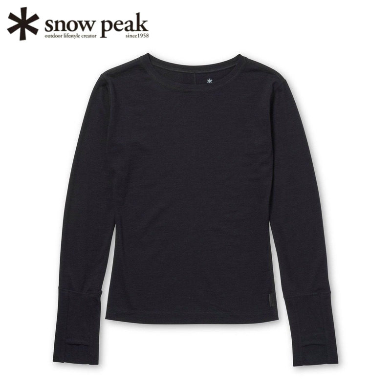 日本snowpeak雪峰女士长袖T恤衫