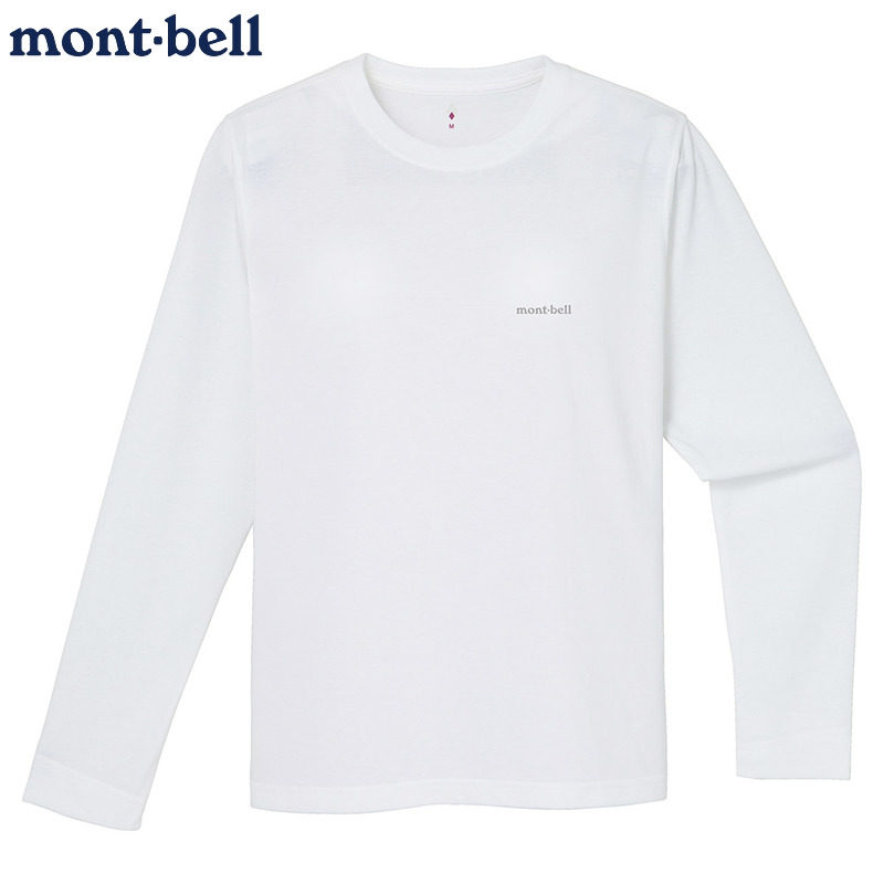 日本代购montbell女款速干T恤长袖衫防晒吸汗透气户外运动2024新