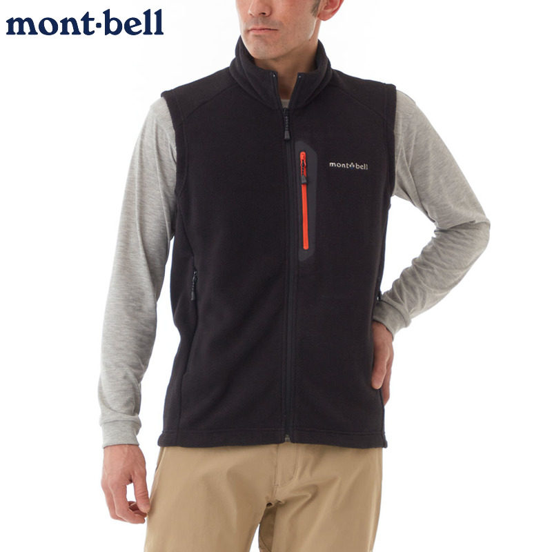 montbell弹力男女抓绒背心