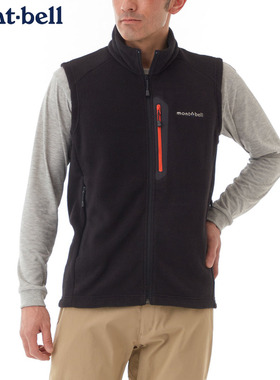 日本代购montbell男女抓绒衣背心马甲CLIMAPLUS 200弹力保暖秋冬