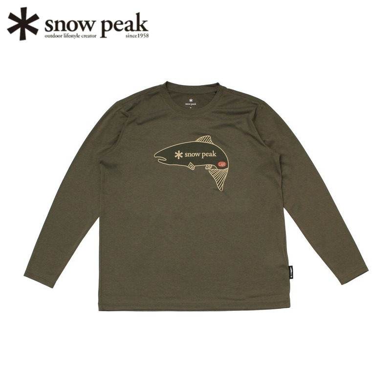 日本snowpeak雪峰logo长袖T恤衣
