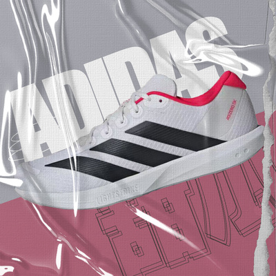 adidas Adizero BK 舒适百搭减震耐磨 低帮休闲跑步鞋 白色JP6529