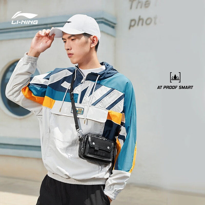 李宁运动风衣春秋新款防风防水男休闲时尚潮流外套运动服AFDR401