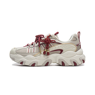 李宁休闲鞋女鞋2026春新款猫爪LITE 3复古运动老爹鞋AGCW004