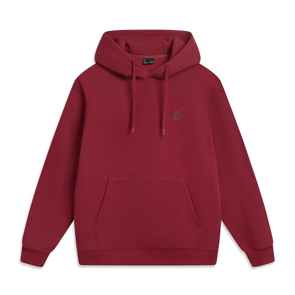 李宁卫衣男连帽上衣2025秋冬休闲加绒长袖宽松运动服AWDVE01