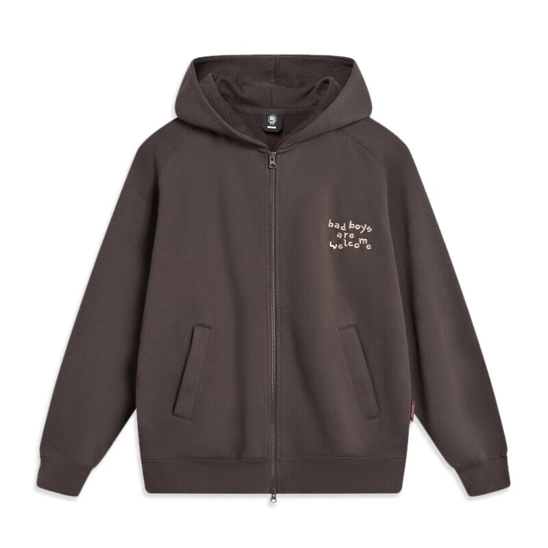 李宁2025冬季新款男子外套反伍BADFIVE宽松开衫连帽卫衣AWDT869