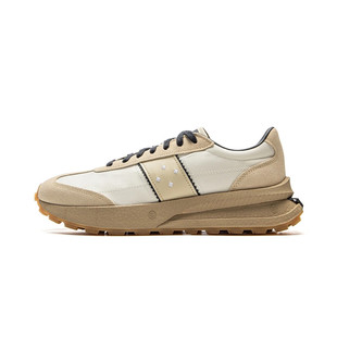 李宁休闲鞋男鞋2025秋季轻舟丨复古潮流反光华夫运动鞋AZGV073