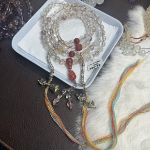 山南老矿藏晶108念珠9mm 搭配南红配珠