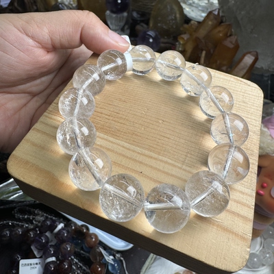 冲单福利 山南老矿藏晶冰体风雪手链15.5mm