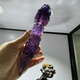自珍结缘孤品高品紫水晶手工雕刻降魔杵赠底座净高20厘米总高30