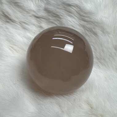 自珍孤品结缘 罕见色 肉粉藕粉水晶球62.31mm