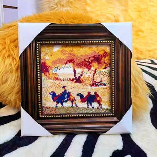 新疆特色民族风地毯旅游伴手礼客厅卧室餐厅装饰相框羊毛挂毯