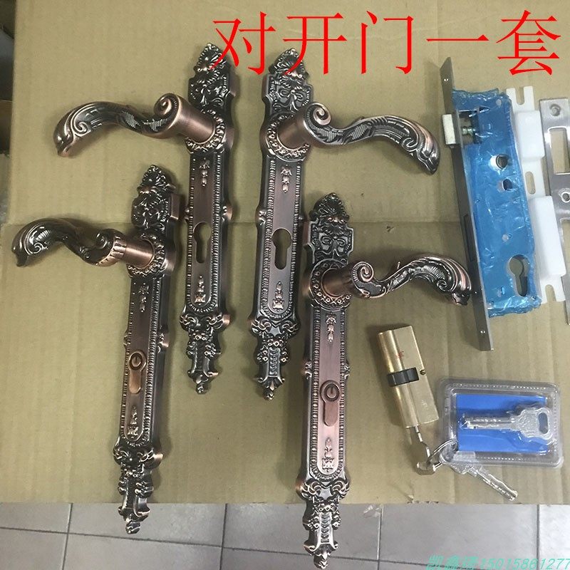 户外庭院铝艺铁艺门拉手大门锁图片