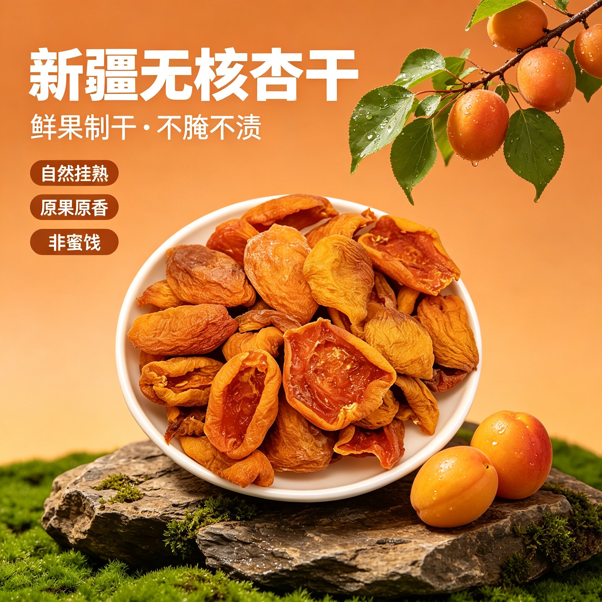 新疆阿克苏特产杏皮干吊干杏皮子无核杏干杏脯原味无添加干杏皮茶