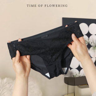超薄速干底裤 夏季 舒适透气纯棉抗菌裆 女生性感蕾丝三角裤 冰丝内裤