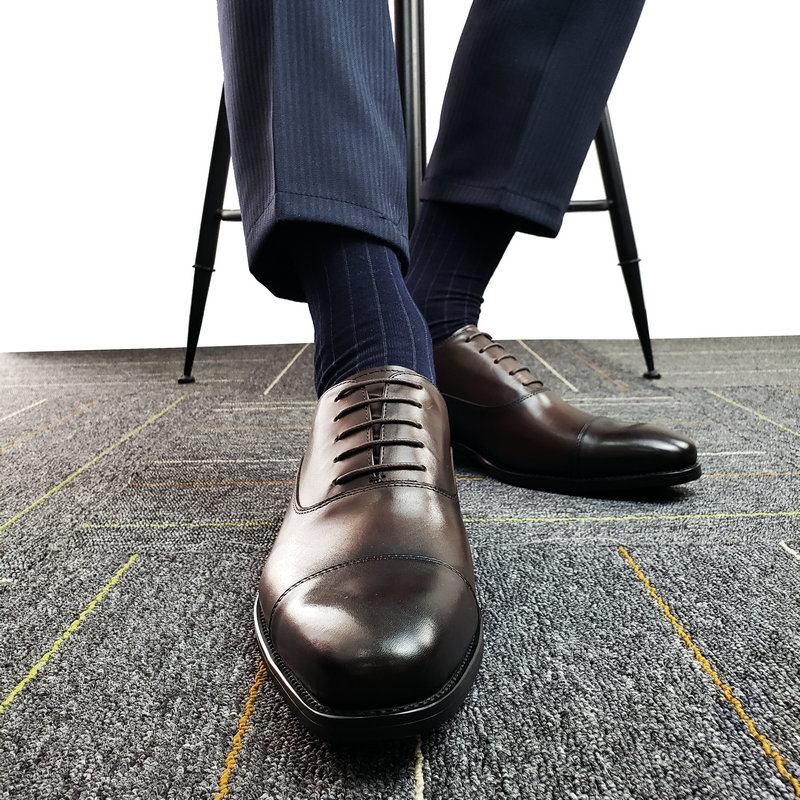 高档系列三接头商务风小码真皮鞋