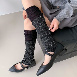 自信爆棚 潮流精们必入手小腿袜 小香亮片时髦袜套太闪啦 OMG